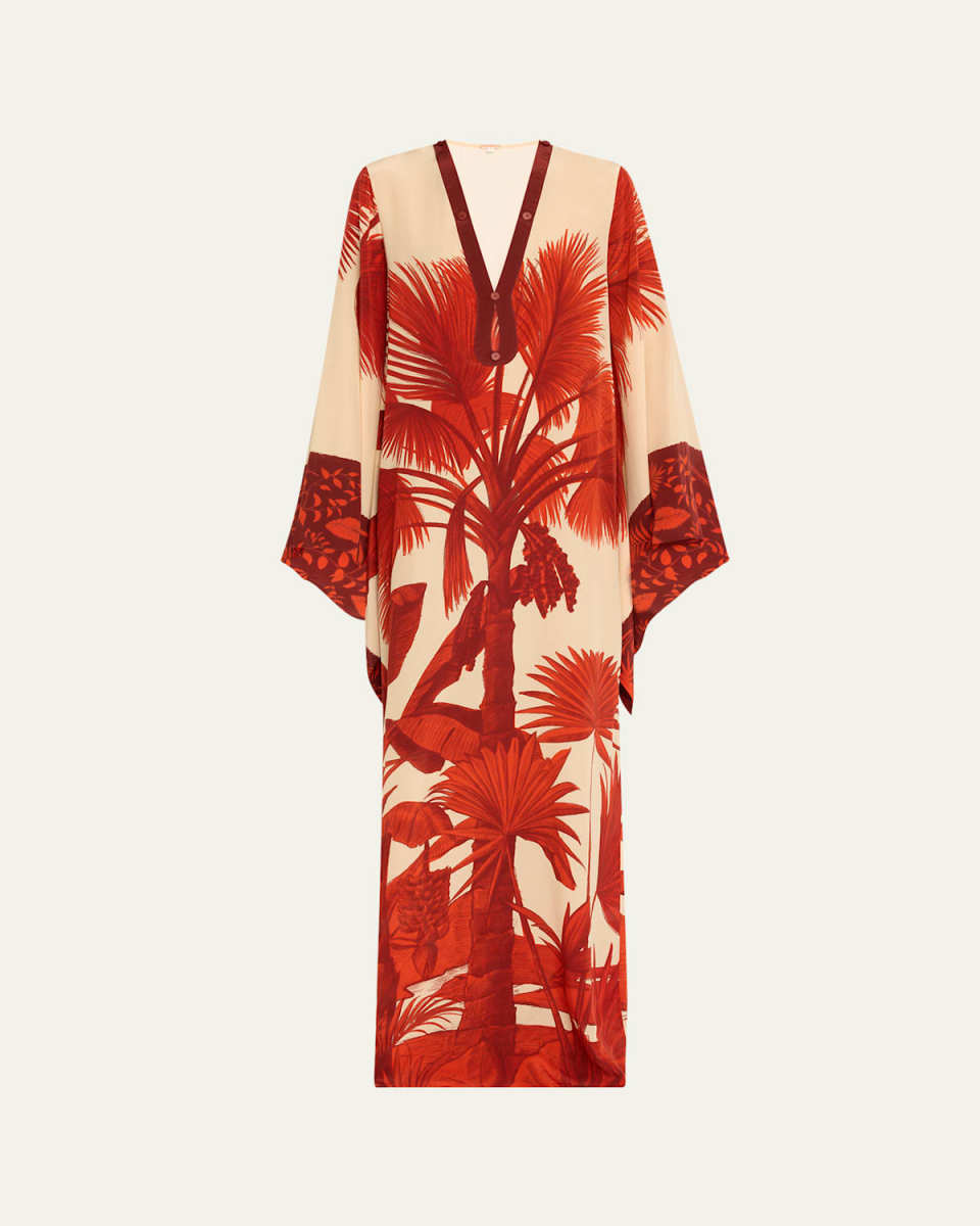 Southern Tropics Printed Silk Tunic Dress